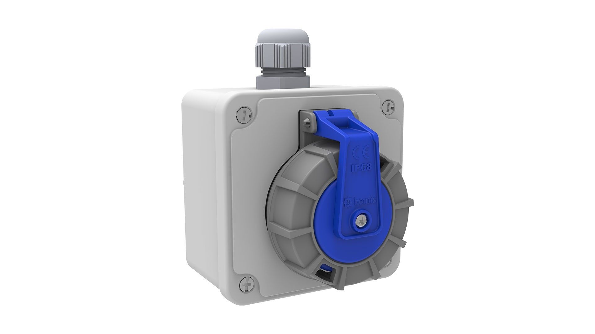 Bemis Vidalı Bağlantılı Düz Duvar Priz IP68 BS1-1402-7510