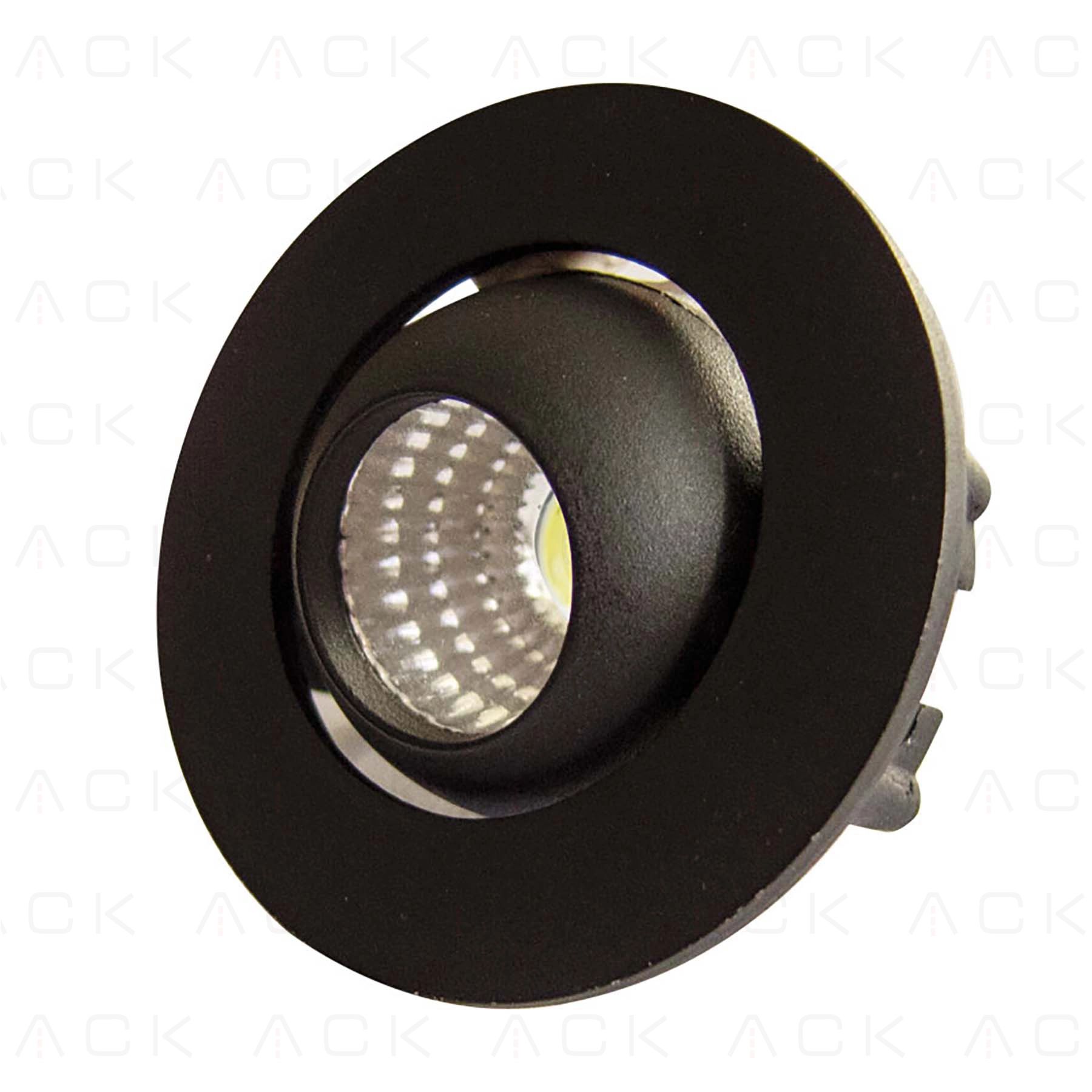 ACK 3W Sıyah 6500K Sıva Altı Led Spotlıght AH06-00331