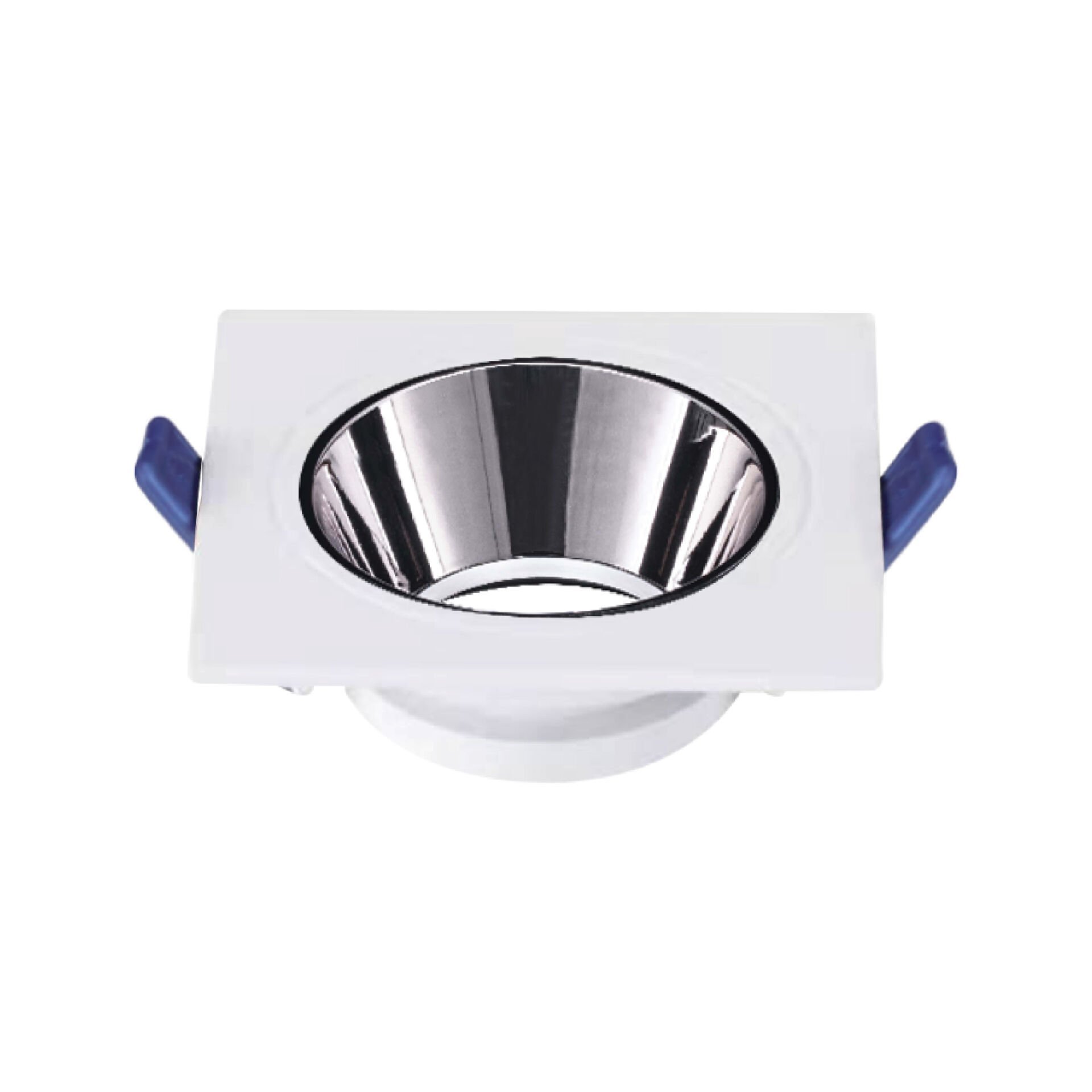 ACK Beyaz Kare Çerçeve / Bk Krom Reflektör Siva Alti Spotlight Metal Gövde AH03-08030