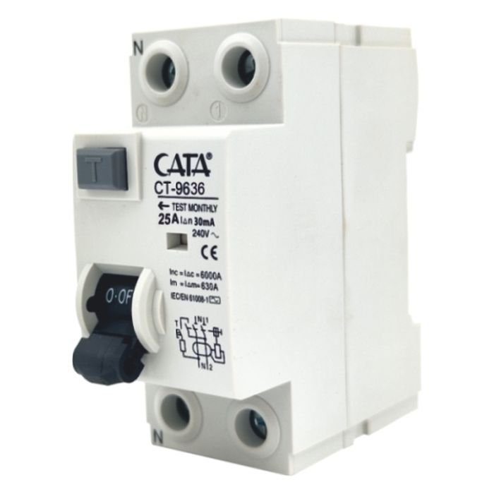 Cata Ct-9648 25 Amper Kaçak Akım Rölesi (30Ma/Monofaze/6 Ka)