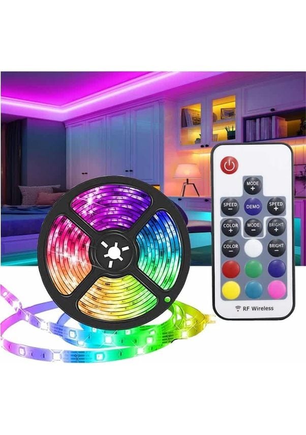 Aydinlatma Dünyam 5mt Serit RGB ŞERİT LED İç MekanAnimasyonlu Kumandali SET