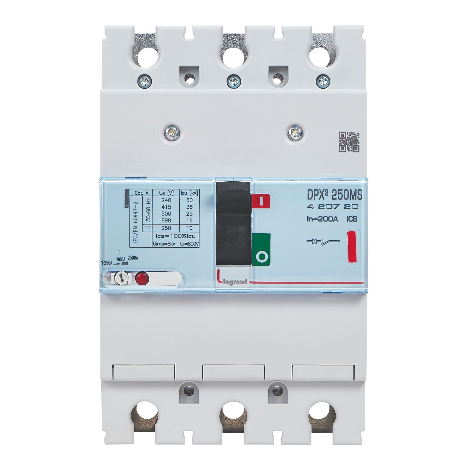 Legrand DPX³250 Manyetik Şalter 3P 200A 36kA LEG-420720