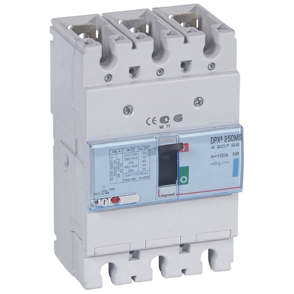 Legrand DPX³250 Manyetik Şalter 3P 100A 50kA LEG-420722