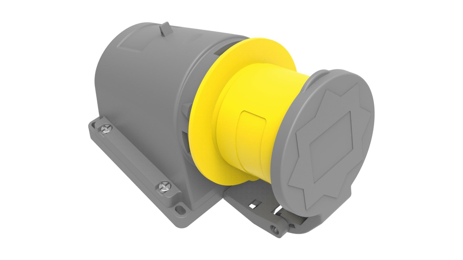 Bemis 3/32A. 90° Eğik Duvar Fiş (Yaylı Kapaklı) IP44 BC1-3303-2235