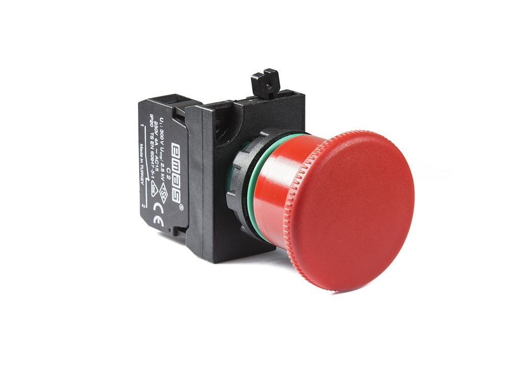 Emas C Pl 40 Mm Çekmeli Normal Emniyet Butonu - CP200EC