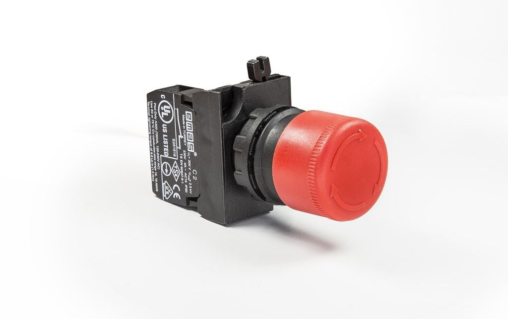 Emas C Plastik Stop Şoklu Emniyet Butonu Kısa Çev.30 Mm - CP200EK30