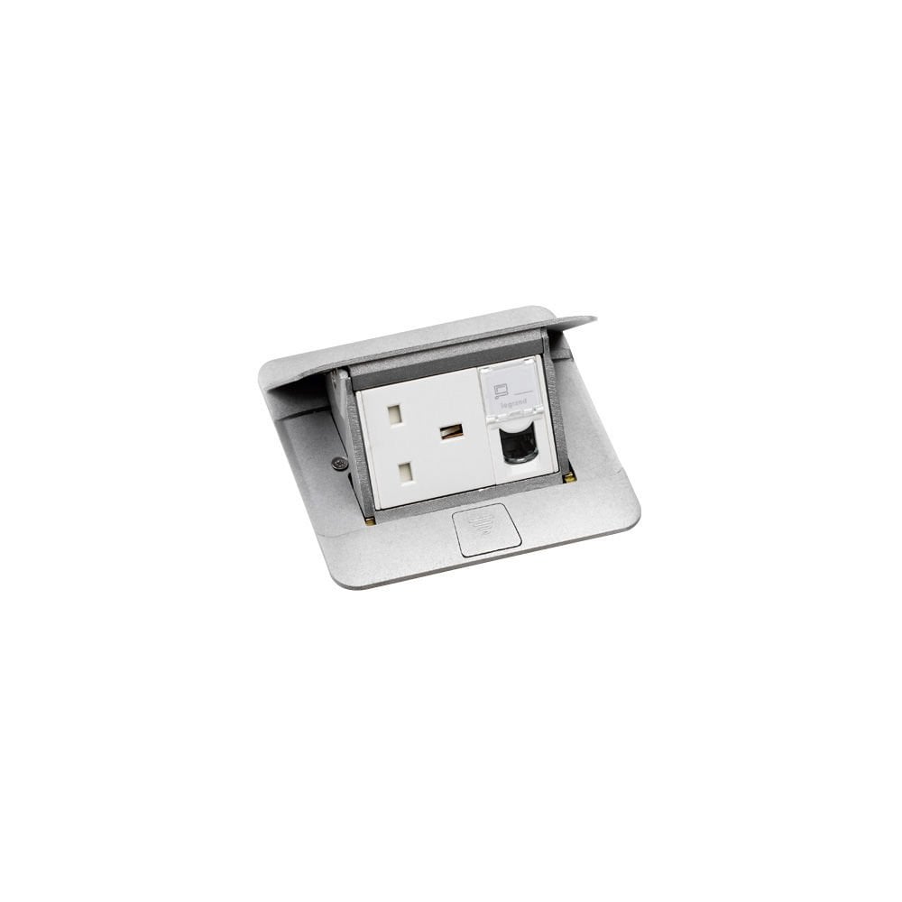 Legrand 3 modül Donatılabilir masa veya döşeme altı buat mat alüminyum renk LEG-054010