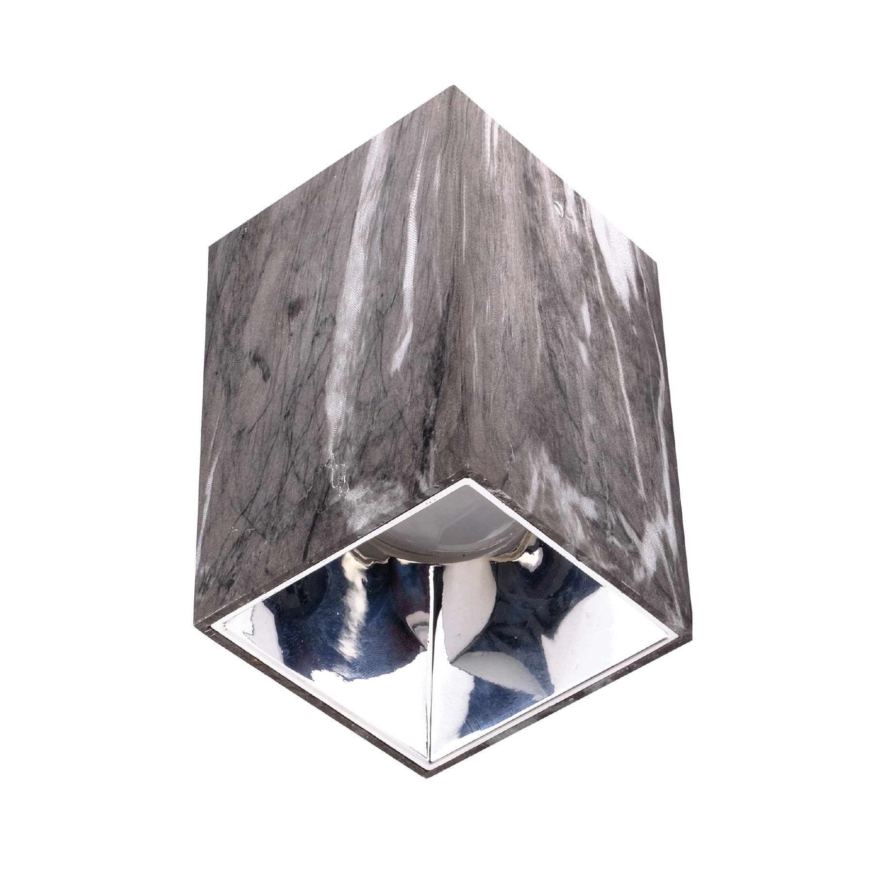 ACK Sıvaüstü Dekoratif Armatür 74X110Mm Siyah Reflektör Gri Mermer Kasa AH12-07512