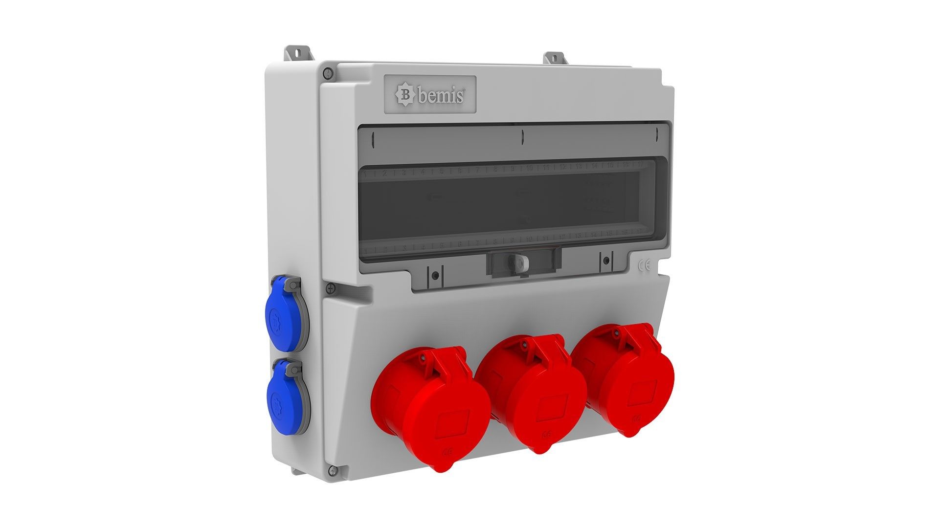 Bemis 5/32A. 380V. 3 Ad. Ön-1/16A. 220V. 4 Ad. Yan IP44 BD4-2334-4020