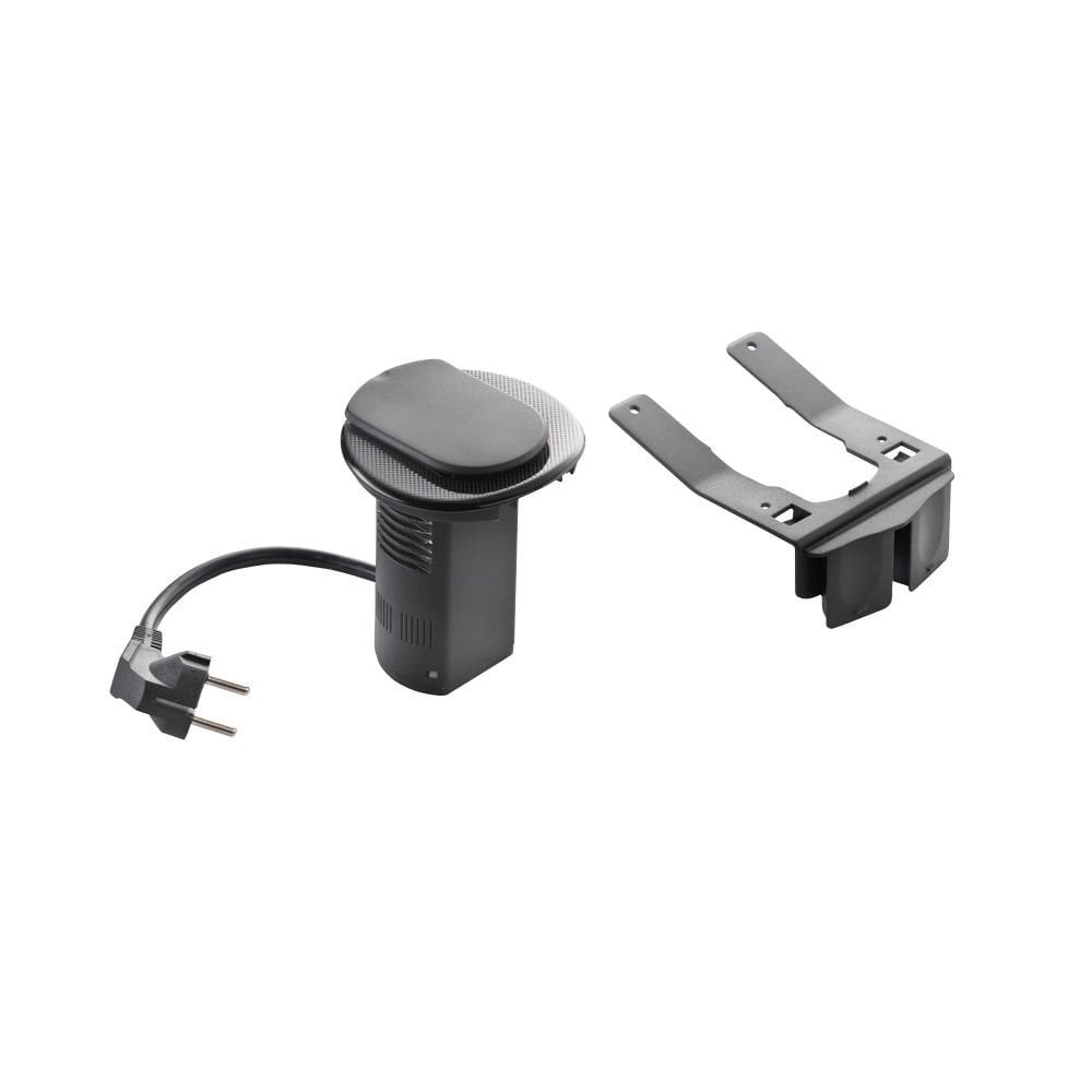 Legrand Siyah renk kablolu 1 priz + usb telefon şarj çıkışlı dekoratif masa prizi LEG-054086