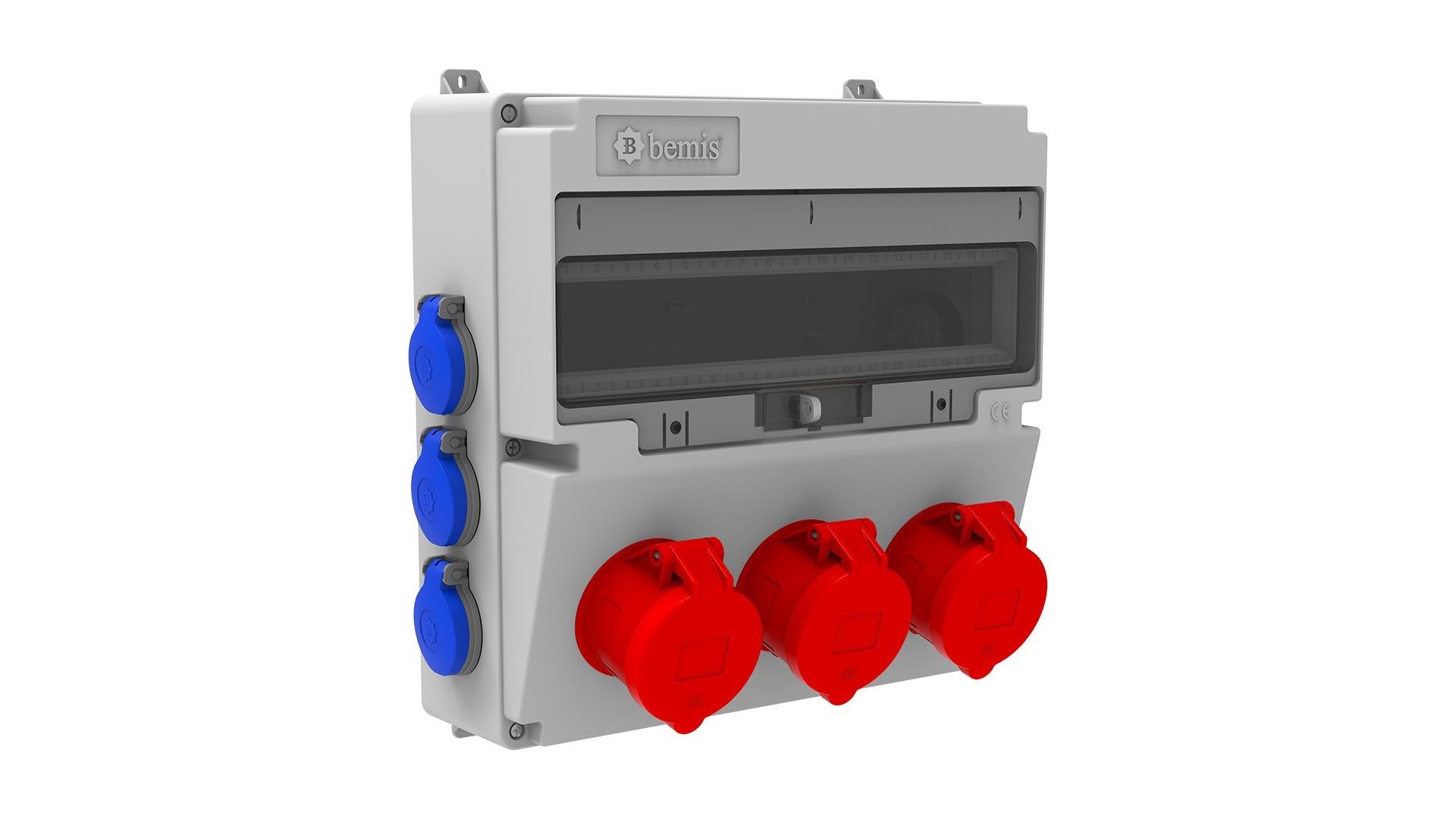Bemis 5/32A. 380V. 3 Ad. Ön-1/16A. 220V. 6 Ad. Yan IP44 BD4-2334-6020