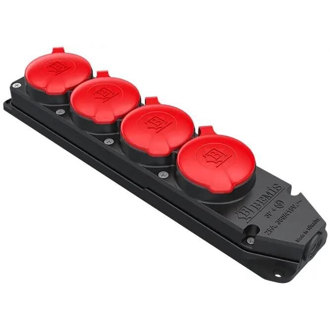 Seldur 3x25A 4’lü Trifaze Kauçuk Grup Priz K325-311