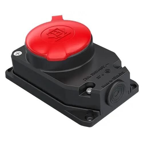 Seldur 3x25A Kauçuk Duvar Priz K325-305