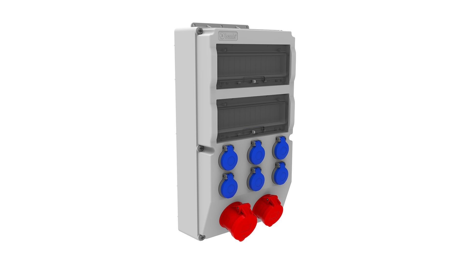 Bemis 5/32A. 380V. 1 Ad. - 5/16A. 380V. 1 Ad. - 1/16A. 220V. 6 Ad. P.P. Ön IP44 BD8-2134-1186