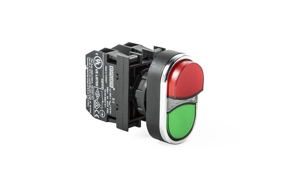 Emas B Çift Devre Çıkık Kafalı Kırmızı/Yeşil - B102K21KY