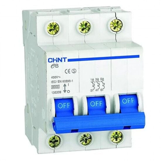 CHINT 3x63A K Otomat Sigorta C Tipi 4,5kA CHINT-185641
