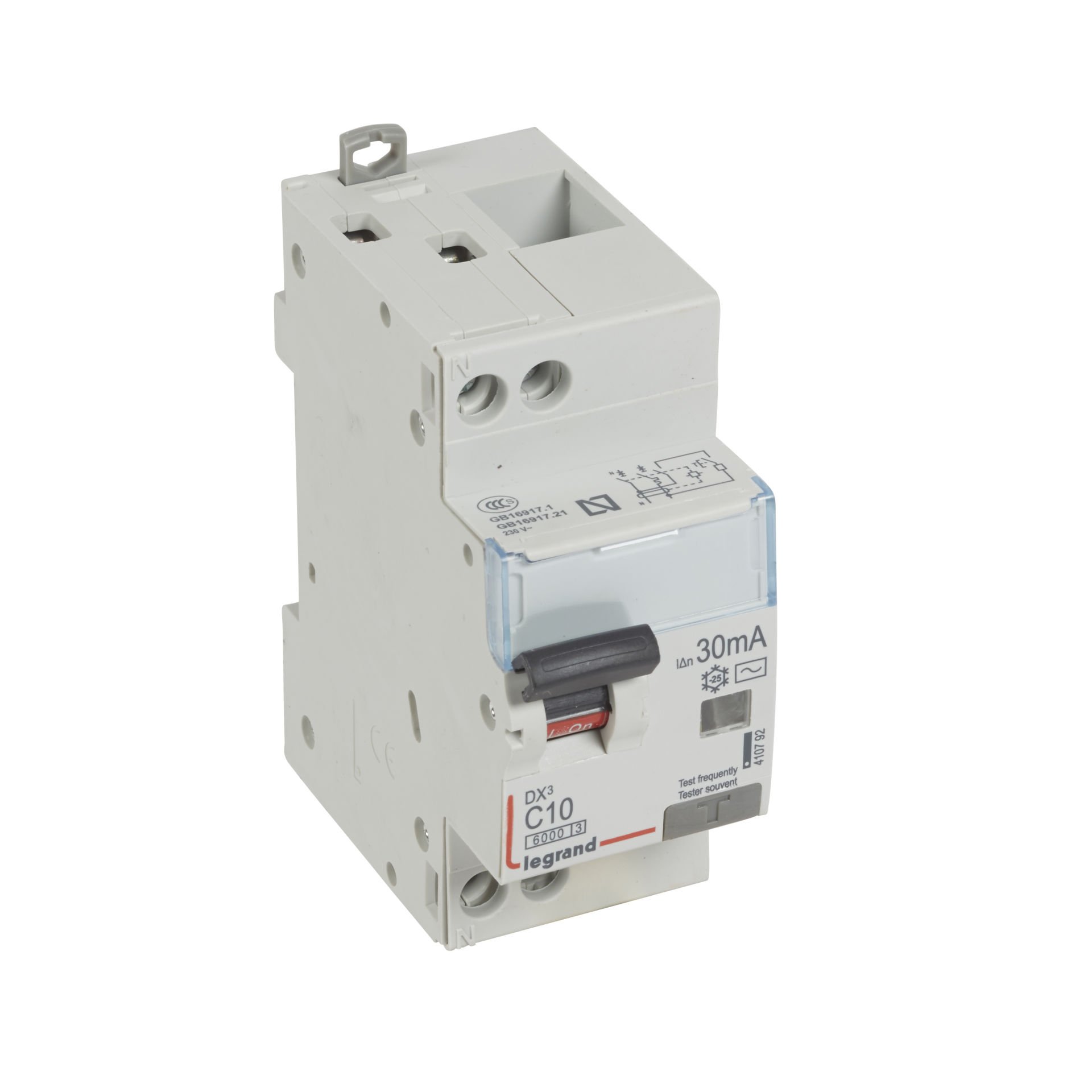 Legrand DX³ RCBO 10A 1P+N AC tip 30mA LEG-410792
