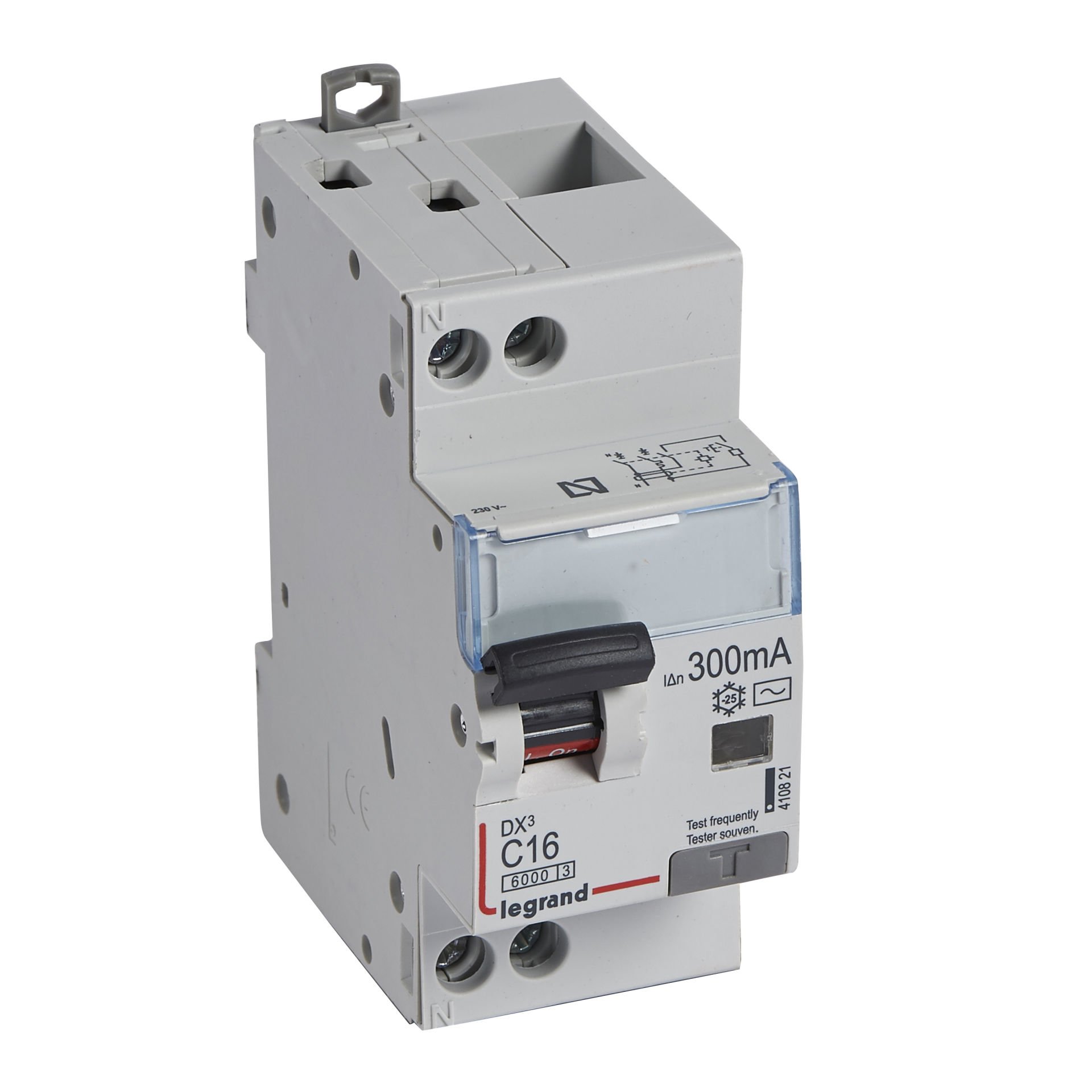 Legrand DX³ RCBO 16A 1P+N AC tip 300mA LEG-410821