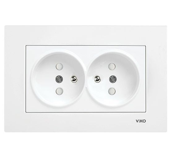 Viko Karre Beyaz İkili Ups Priz Çerceve Dahil