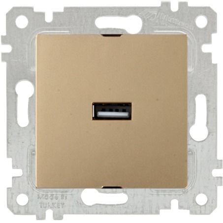 Mutlusan Rita Mek Tuş Tekli Usb Şarj Prizi A. Altın - 2200 448 0180