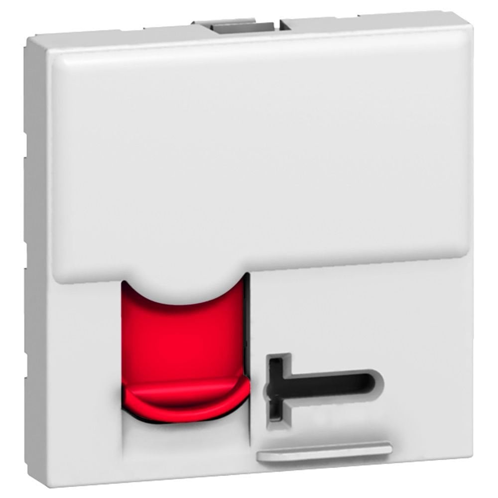 Legrand LCS² Sistem Armada RJ45 Cat6 priz-UTP kontrollü erişim, Kırmızı kapaklı beyaz LEG-076594