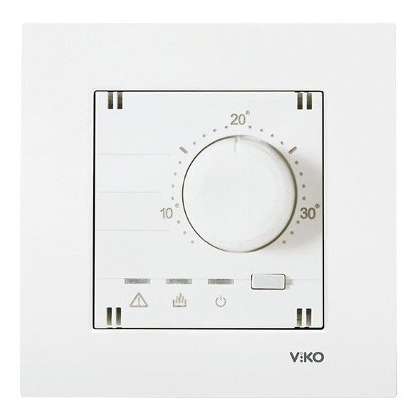 Viko Karre Beyaz Analog Termostat Çerceve Dahil