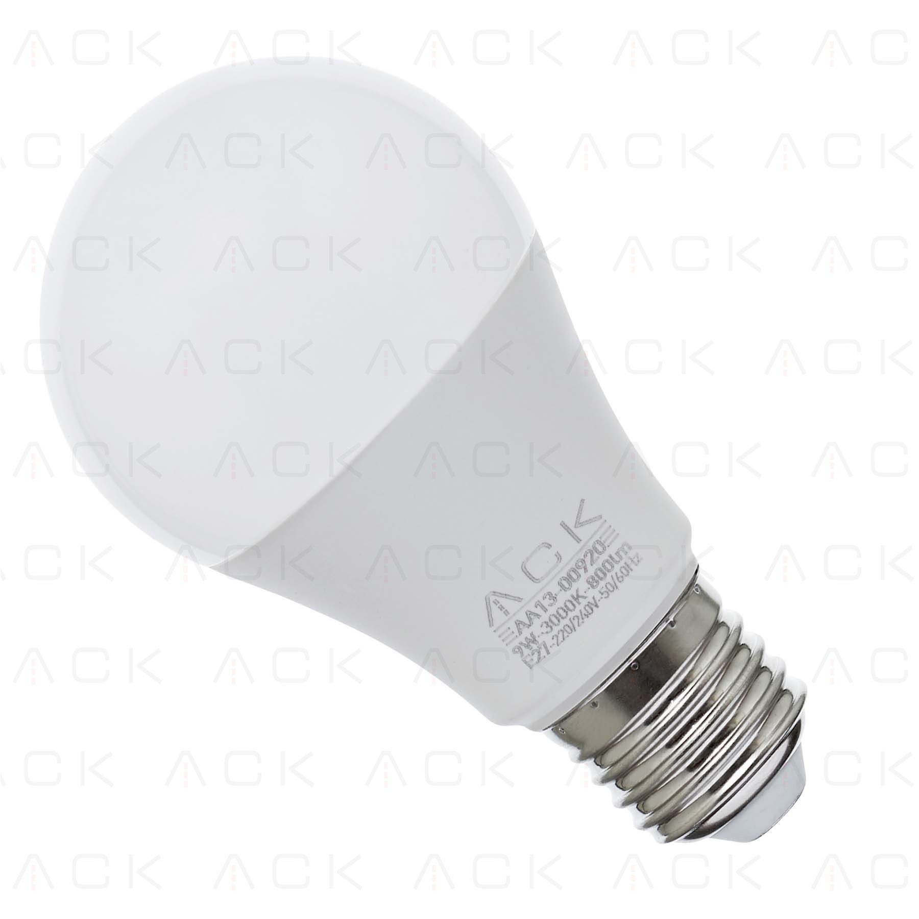 ACK 9W 220-240V E27 6500K A60 Dımlenebılır Led Ampul AA14-01023