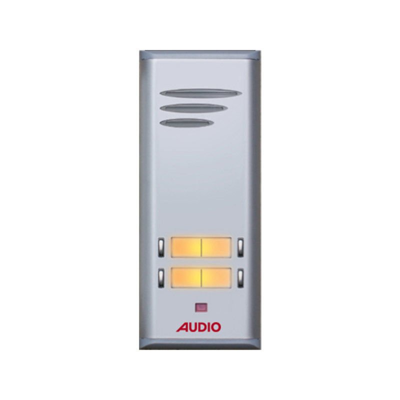 Audio 004849 E04 4lü Basic Serisi Çift Butonlu Zil Paneli