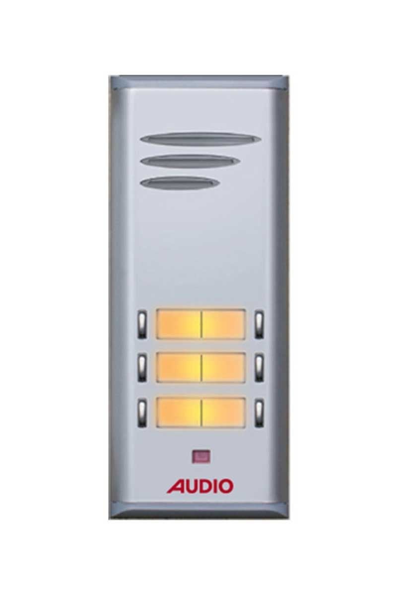 Audio 004849 E06 6lı Basic Serisi Çift Butonlu Zil Paneli