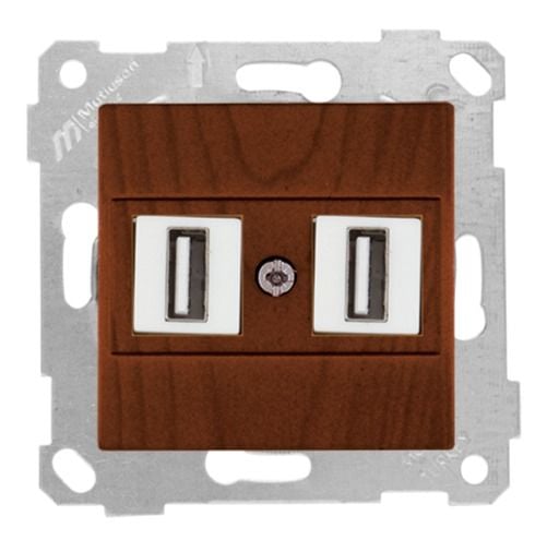 Mutlusan Rita Mek Tuş Data Prizi 2*Usb Ceviz - 2200 456 0157