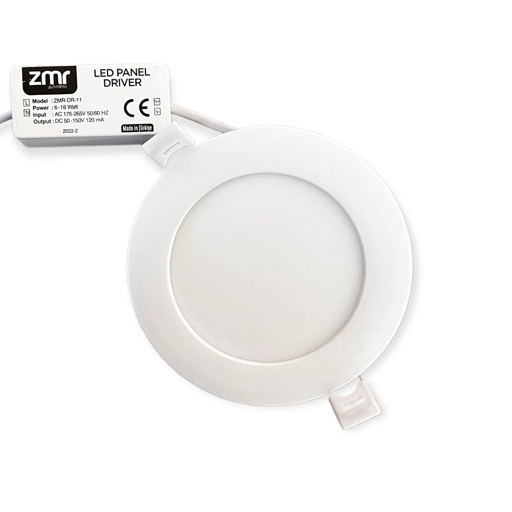 ZMR 2 Adet 6W Yuvarlak Slim Panel Sıva Altı Aluminyum Soğutuculu Günışığı Renk