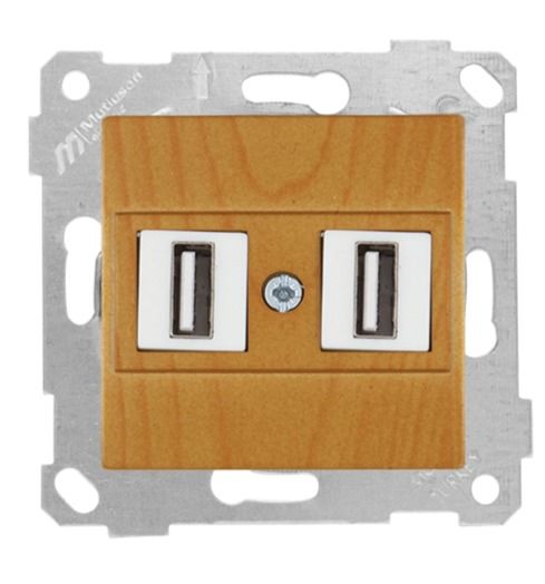 Mutlusan Rita Mek Tuş Data Prizi 2*Usb Meşe - 2200 456 0158