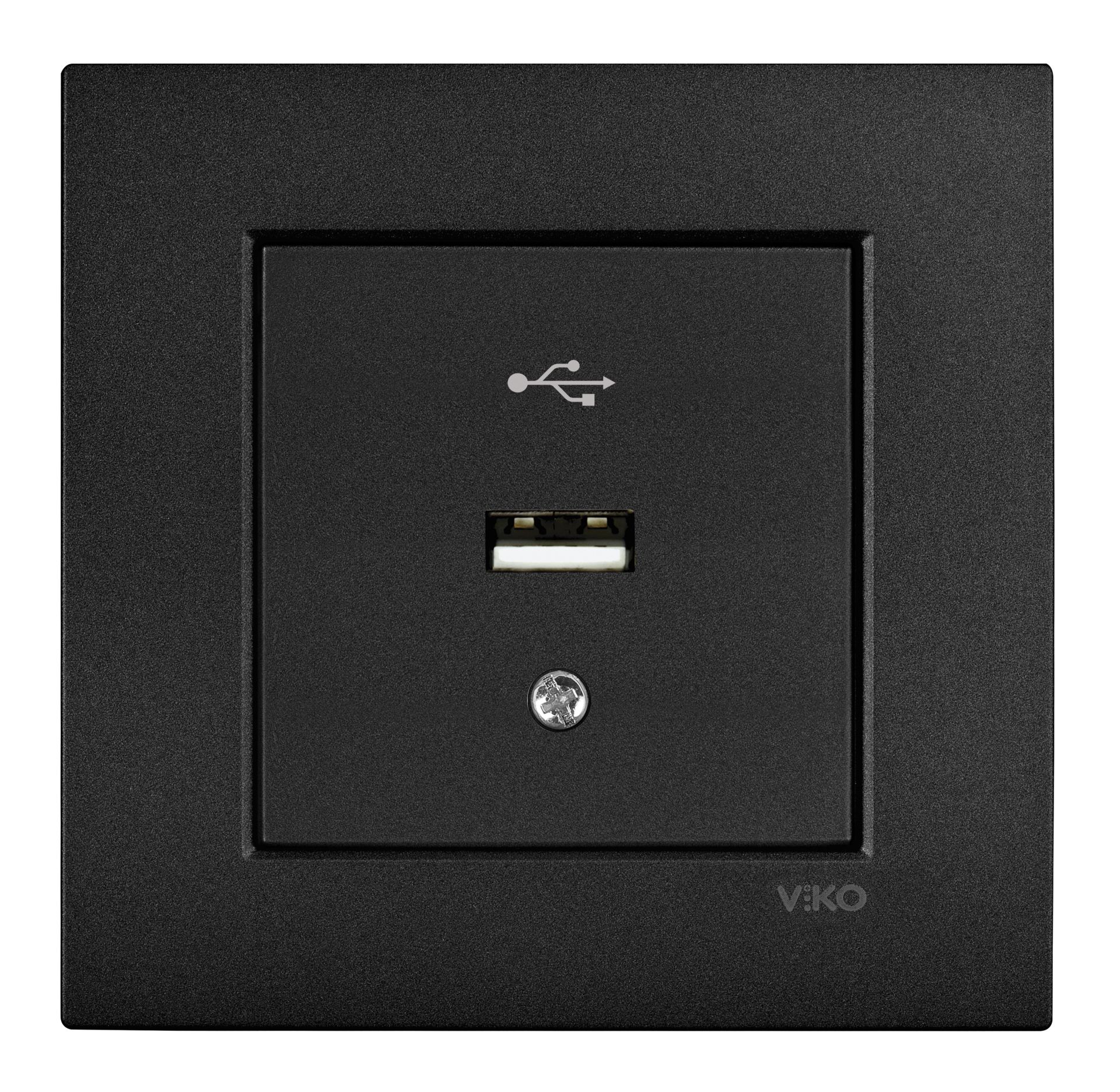 Viko Novella Artline Siyah Usb Konnektör Mekanizma Çerçeve Dahil