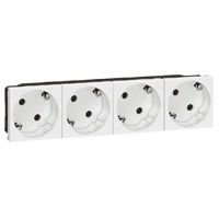 Legrand S.Armada Top. dörtlü şebeke prizi 4x45º , beyaz LEG-077254