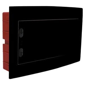 Çetinkaya Pano 440x273x80 ABS Sıva Altı 18'li Sigorta Kutusu Siyah Kapakli - Klemensli ÇP 12918 B