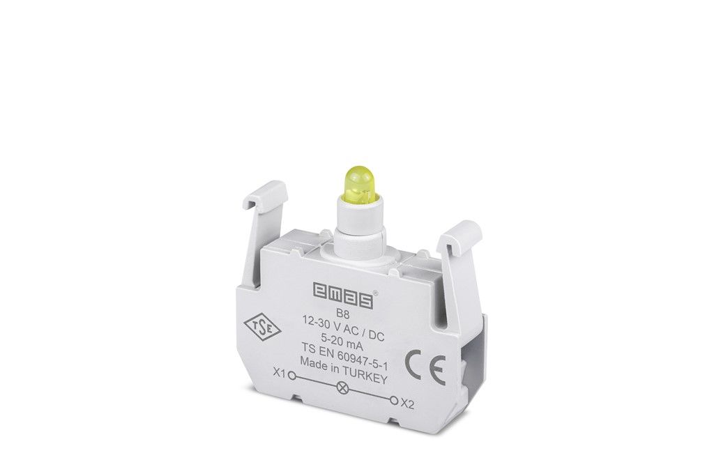 Emas B Sinyal Sarı Led'Li Blok 12-30 V Ac/Dc - B8