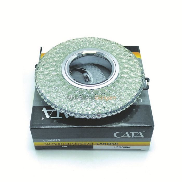 Cata Günışığı Led Çerçeveli Yağmur Kristal Cam Spot CT-6615