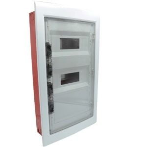 Çetinkaya Pano 305x544x87 ABS Sıva Altı Metal Gövdeli 36'li (12x3) Seffaf Kapakli Sigorta Kutusu ÇP 10936-M2