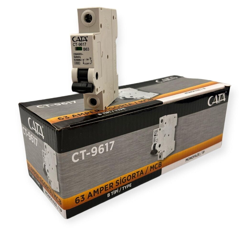 Cata CT-9617 4,5 kA B63 Amper Monofaze Sigorta