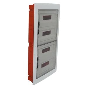 Çetinkaya Pano 440x855x95 ABS Sıva Altı Metal Gövdeli 72'li (18x4) Seffaf Kapakli Sigorta Kutusu ÇP 10972-M1