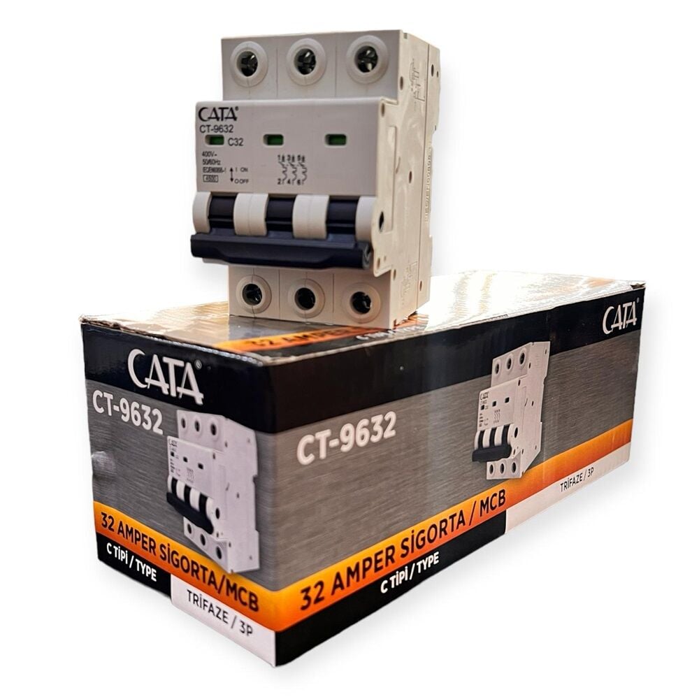 Cata CT-9632 4,5 kA 3x32 C Amper Trifaze Sigorta