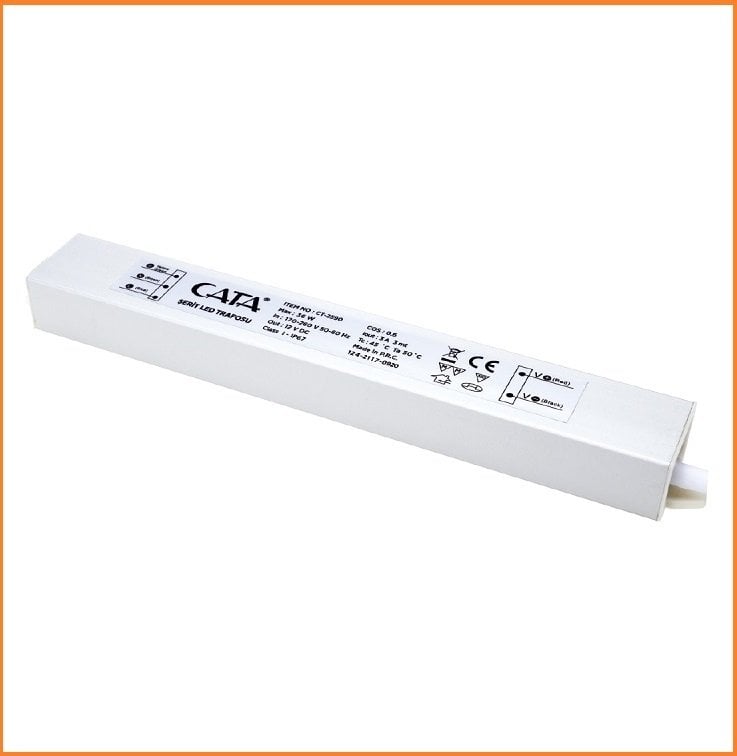 Cata 3 Amper 36 watt Dış Mekan Şerit Led Trafosu Slim Cata Ct-2590