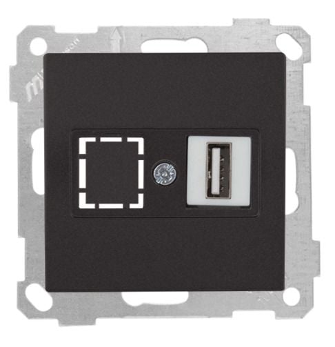 Mutlusan Mek+Tuş Data Prizi 1*Usb Siyah - 2100 455 0184