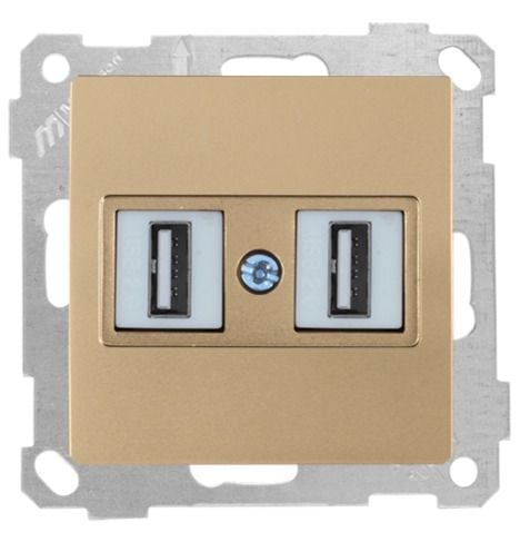 Mutlusan Mek+Tuş Data Prizi 2*Usb Beyaz - 2100 456 0101