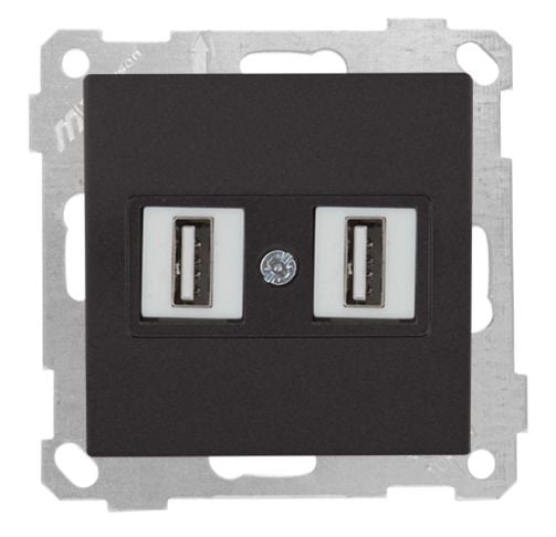 Mutlusan Mek+Tuş Data Prizi 2*Usb Siyah - 2100 456 0184