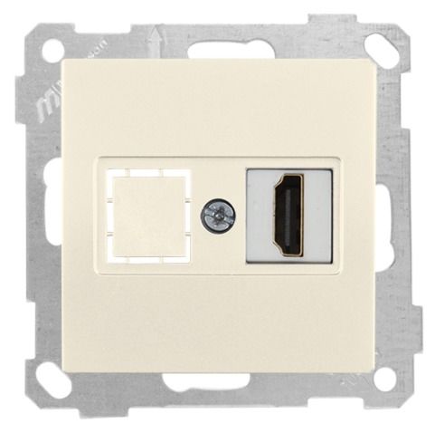 Mutlusan Mek+Tuş Data Prizi 1*Hdmı Krem - 2100 457 0102