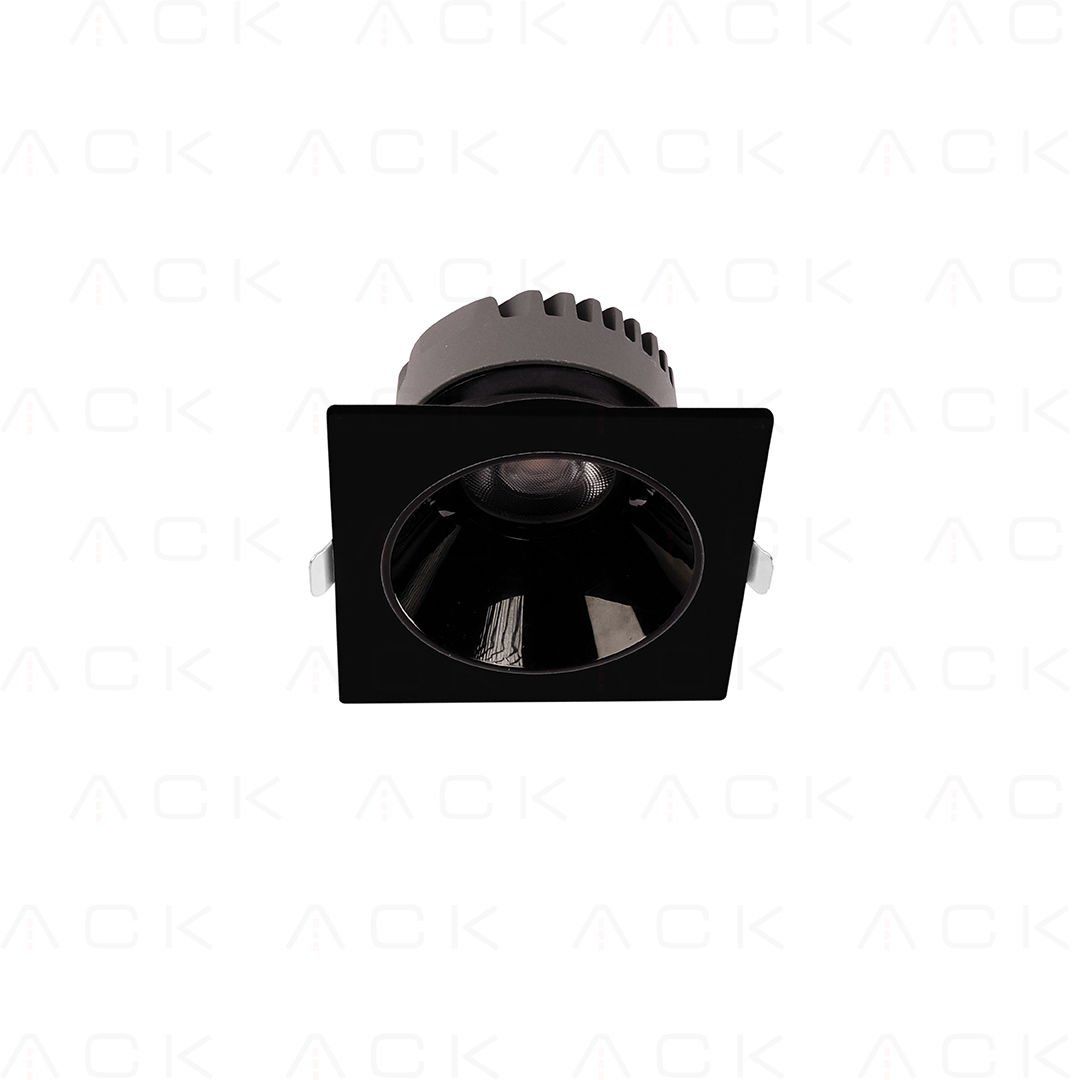 ACK 10W Sıva Altı Kare Downlıght Siyah 3000K AD10-01501