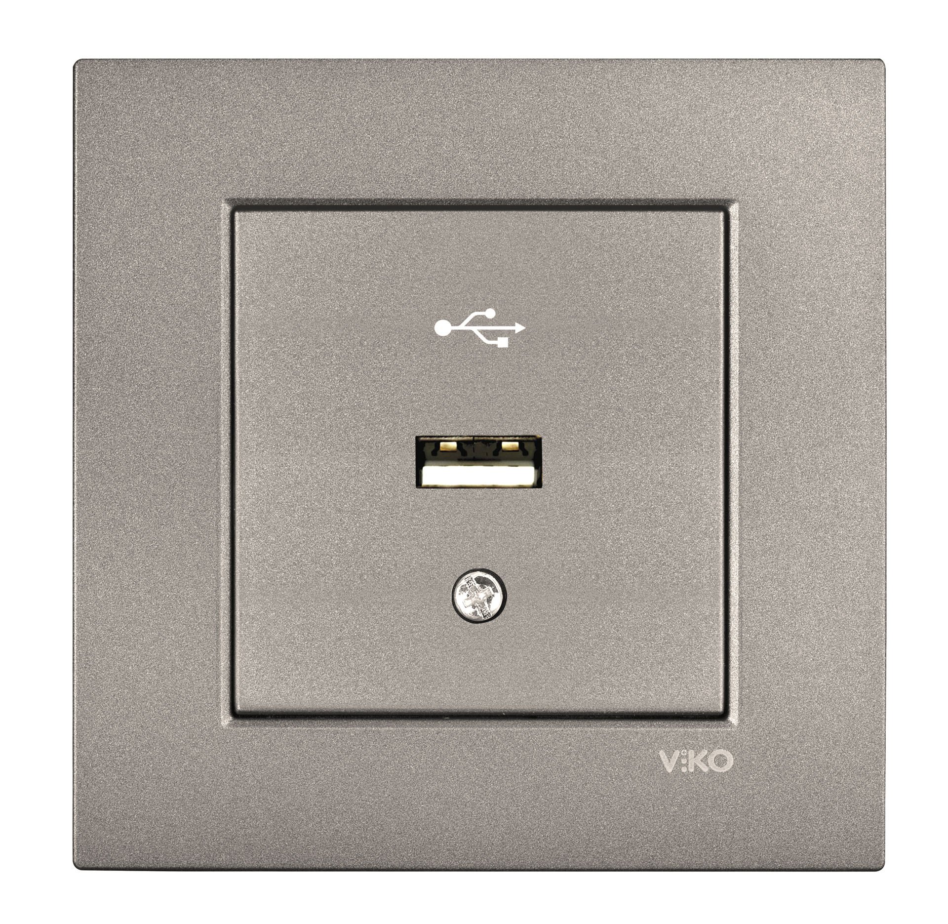 Viko Novella Artline Antrasit Usb Konnektör Mekanizma Çerçeve Dahil