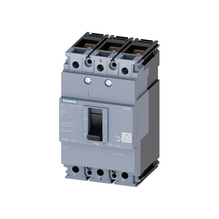 Siemens Sentron Serisi Kompakt Tip Güç Şalteri;3Vm10, 36Ka, 80A, Tm210, Ftfm, Sabit Termik Sabit Manyetik, 3 Kutuplu 3VM1080-4ED32-0AA0