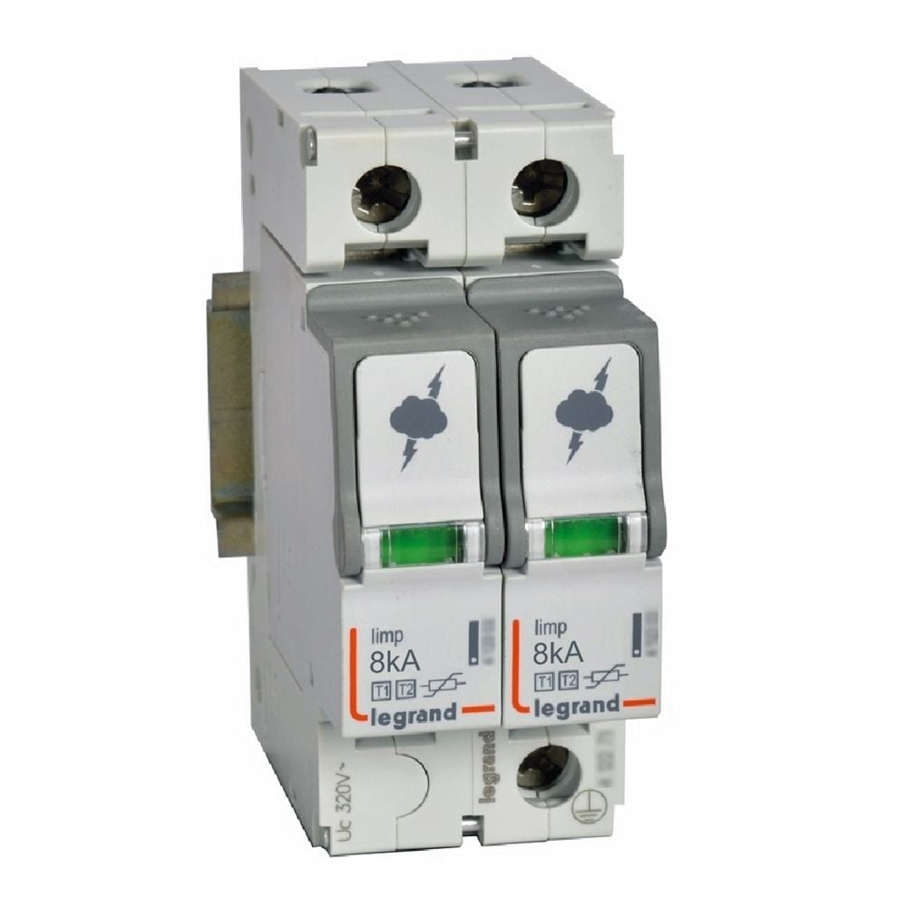 Legrand Ana dağıtım panosu için parafudr Tip1 - Tip 2 veya B + C tipi 2 kutup Up:1.3kV LEG-412251